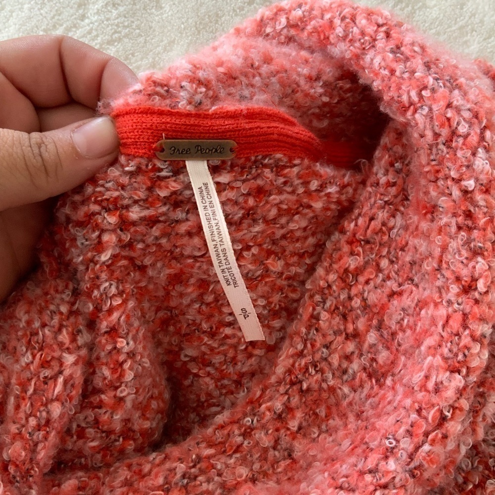 FREE People BFF Cowl Neck Boucle Sweater - Picture 6 of 9